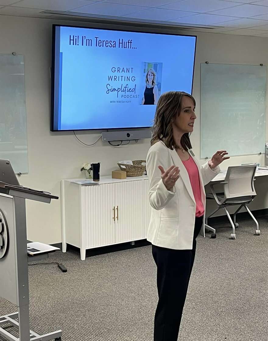 Teresa Huff teaching a nonprofit workshop
