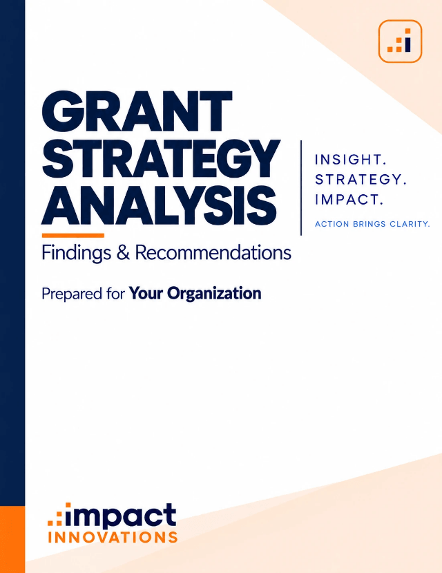 Sample Grant Strategy Analysis report cover
